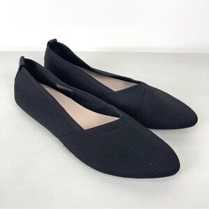 Danskin Bayo Ballet Flats Black Point Toe Casual Shoes Women's Size 8 Slip On